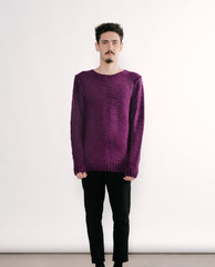 Sweatshirt laine violet